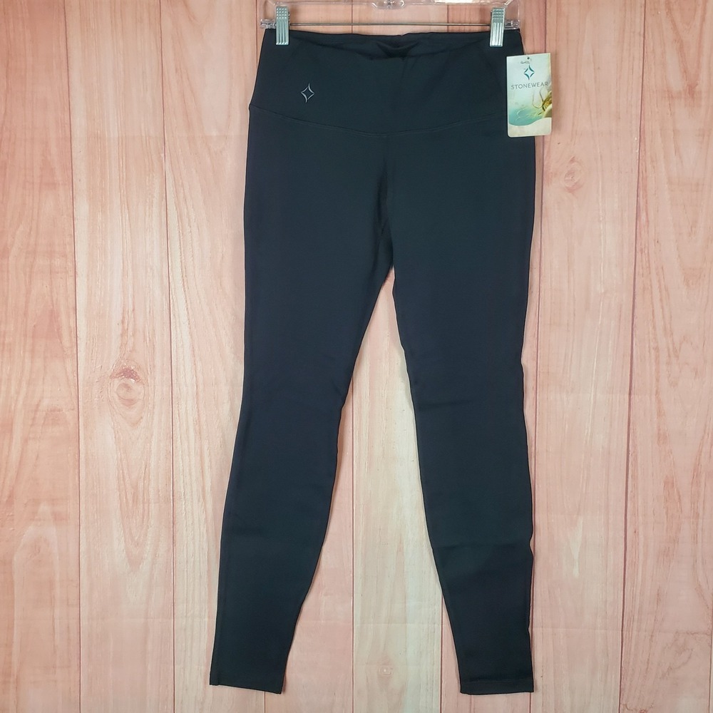 Stonewear Designs Liberty Tights Women Small Black Stretch Workout Yoga Pants
